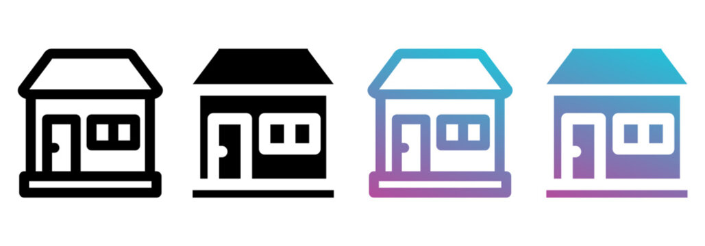 house flat roof icon best multistyle icon sheet collection