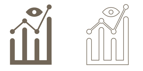 PREDICTIVE ANALYTICS icon. solid and line icon