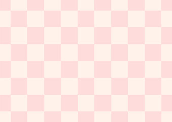 Pink and cream checkered background Space for selling products, backdrop, wallpaper, background, text. Vintage style background. Vector illustration.