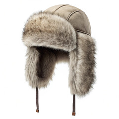 Faux fur trapper hat with ear flaps