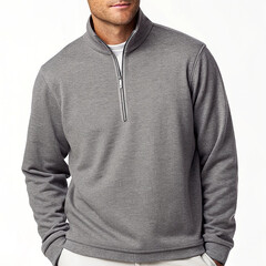 Men&rsquo;s fleece pullover with quarter zip