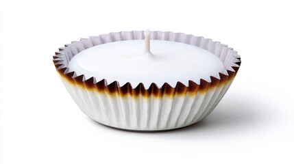 Decorative marble fence isolated on white background. Generative AI