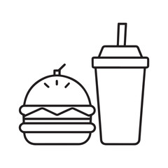 Print
Cheese burger vector icon set,in black outline, solid and colored style,

