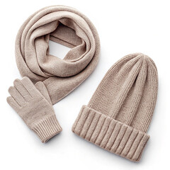 Winter gloves hat and scarf set