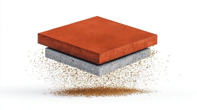 Sliced refractory brick resembling bread loaf. Generative AI