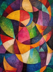 Fototapeta premium Abstract art with vibrant, overlapping shapes