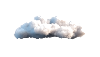 Fluffy gray cloud illustration, perfect for weather and nature-themed designs on islated transfarent background, PNG.