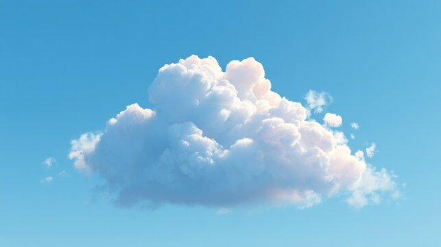 Fluffy cumulus cloud against a clear blue sky (2)
