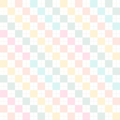 Cute seamless patterns in pastel colors for fabric patterns, book covers and backgrounds.