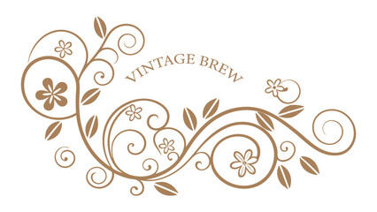 Elegant Vintage Floral Design Element for Branding