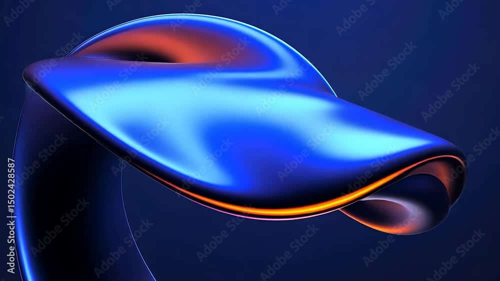 Poster abstract fluid forms in vibrant colors