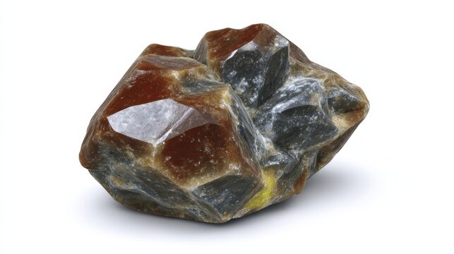 Faceted scapolite gemstone isolated on white background. Generative AI