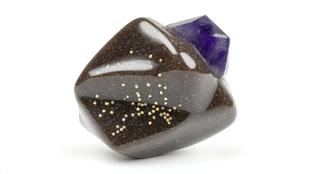 Faceted Scapolite Gemstone on White Background. Generative AI