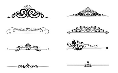 Vintage set. Floral elements for design monograms, invitations, frames, menus and labels. Graphic design of the website, cafes, boutiques, hotels, wedding invitations.