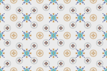 Floral pattern seamless ,flower branches seamless pattern , vector , illustration ,flowers pattern design Seamless flower pattern with colorful little flowers. Simple flat bright flowers background
