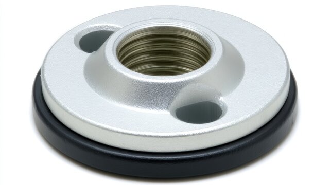 Aluminum Motorcycle Adapter on White Background. Generative AI - Powered by Adobe