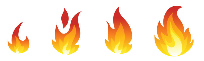 Fire Vector Icon set