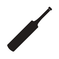 Simple black and white cricket bat vector illustration suitable for sports and design concepts