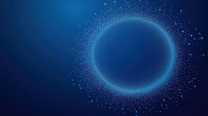 Abstract blue circular particle - filled design