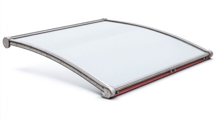 Yellow glass roof isolated on white background. Generative AI