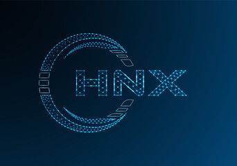 HNX low poly letter logo vector design. HNX lower poly logo design.