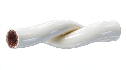 Twisted Plastic Pipe Joint with Internal Layer. Generative AI