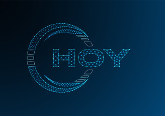 HOY low poly letter logo vector design. HOY lower poly logo design.