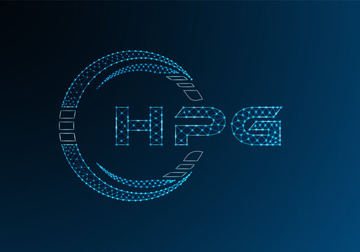 HPG low poly letter logo vector design. HPG lower poly logo design.