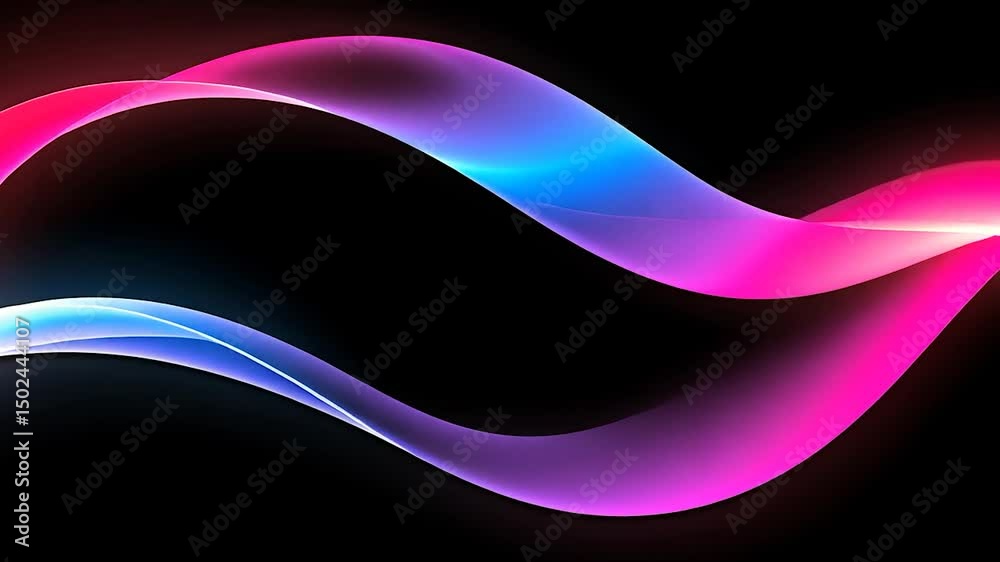 Poster abstract wave design with vibrant colors