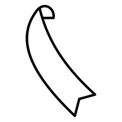 Hand Drawn Line Ribbon Strip