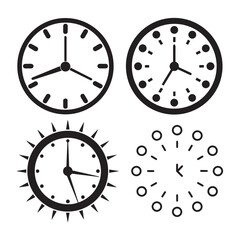 Time Management Icons Clock Designs for Productivity and Scheduling