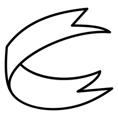 Hand Drawn Line Ribbon Strip