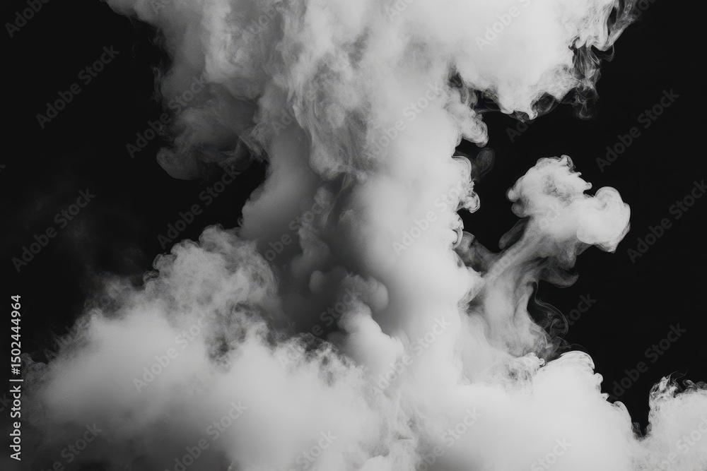 Poster smoke swirling elegantly against a dark background in a captivating display of motion, smoke motion 