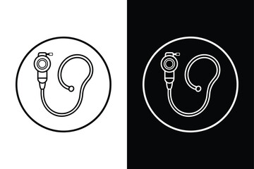 Endoscopy icon Simple thin outline vector illustration design black white