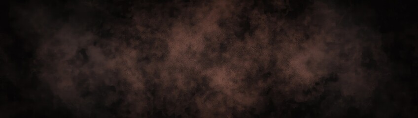 A dark, abstract background with blurred, swirling patterns in shades of brown and black