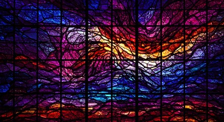 Stained Glass Abstract Window Art
