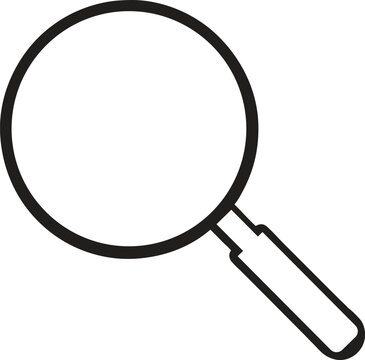 recommend clip art: Magnifying glass , Search symbol isolated on transparent background, Magnifying glass line art vector