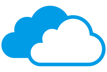 クラウド・ストレージ・ネットワークのデータベースアイコン複数