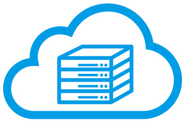 クラウド・ストレージ・ネットワークのデータベースアイコンストレージ