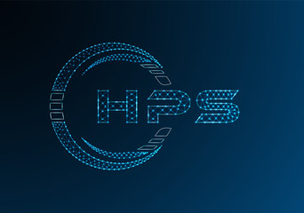HPS low poly letter logo vector design. HPS lower poly logo design.