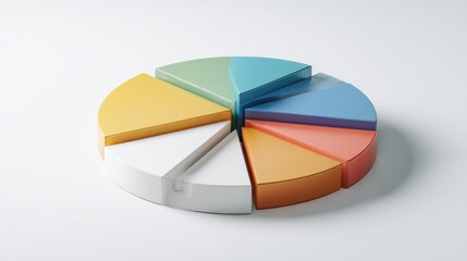 Obraz premium Colorful pie chart graphic