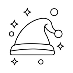 collection of stylish santa hat christmas holiday