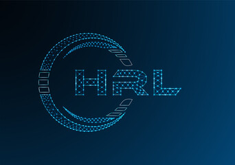 HRL low poly letter logo vector design. HRL lower poly logo design.
