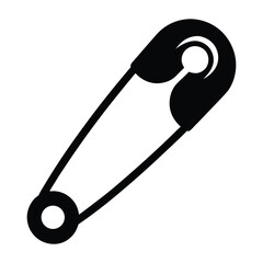 safety pin isolated on white background