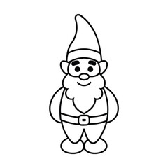 festive cartoon st patricks day gnome character  coloring page