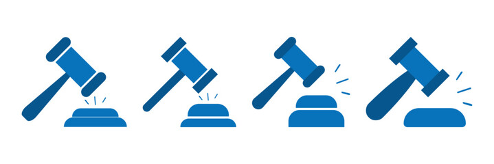 Gavel icon vector. judge gavel icon vector. law icon vector.