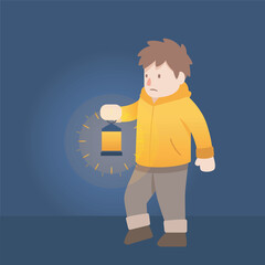 Woman shopping for clothes in a retail store illustration in isolated background