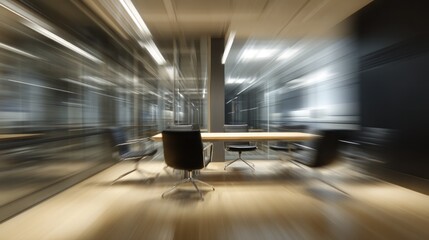 Modern office space, fast-paced meeting room