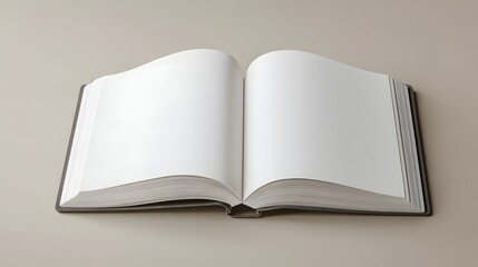 Open Book: A visual representation of an open book, blank pages offering endless possibilities for your creative narratives and academic endeavors.