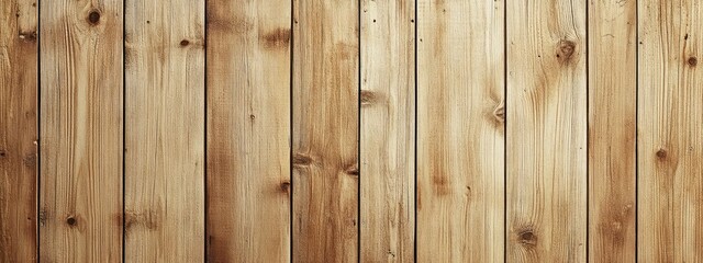 Fototapeta premium Close-up of a light brown wood panel with vertical grain